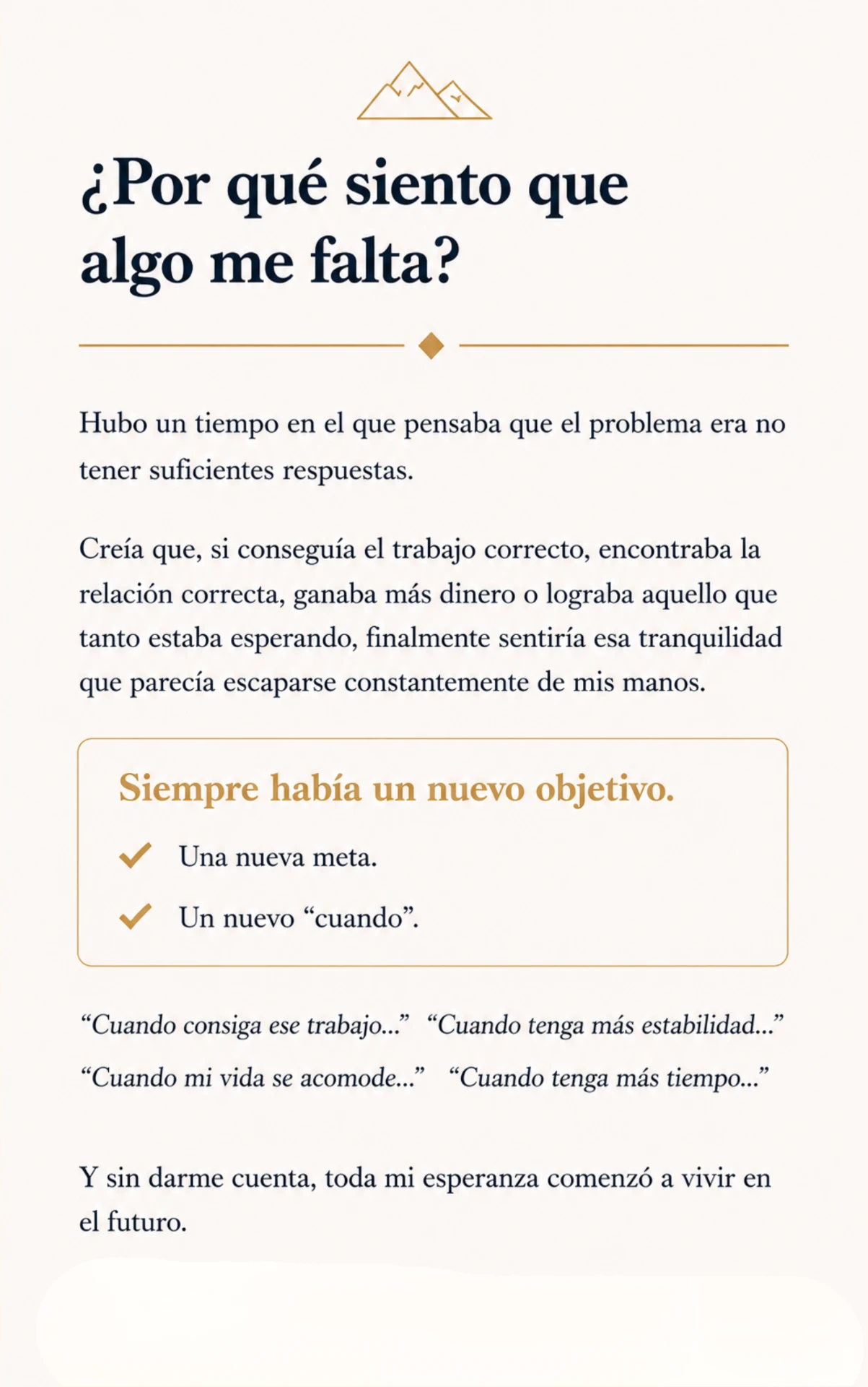 Página del libro: ¿Por qué siento que algo me falta?