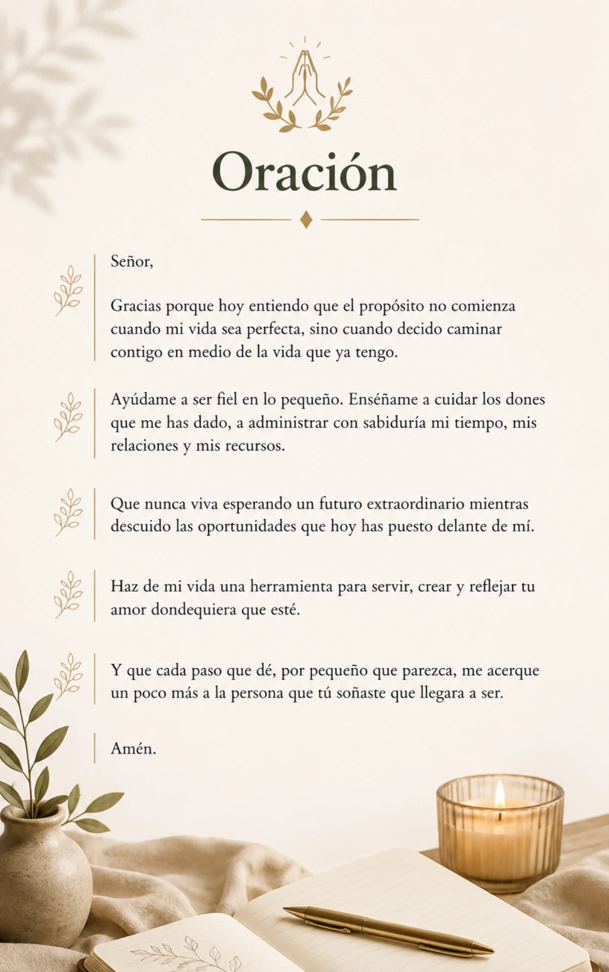 Página del libro: Oración